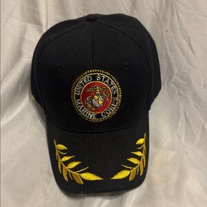 Black United States Marine Corps Cap